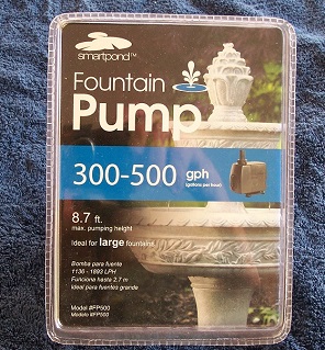 Submersible fountain pump used for hydroponic systems