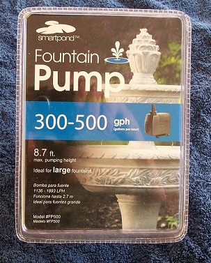 Fountain pump used for hydroponics